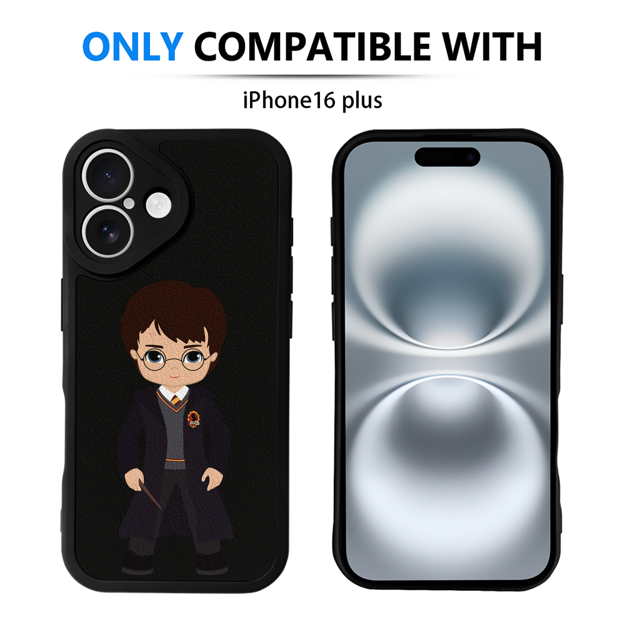 （画像用） Harry Potter ハリー・ポッターシリーズ 【iPhone 16シリーズ対応】シリコンスマホケース（レザー調） 材質：シリコン